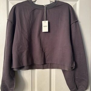 NWT Charcoal Sweatshirt cropped XL